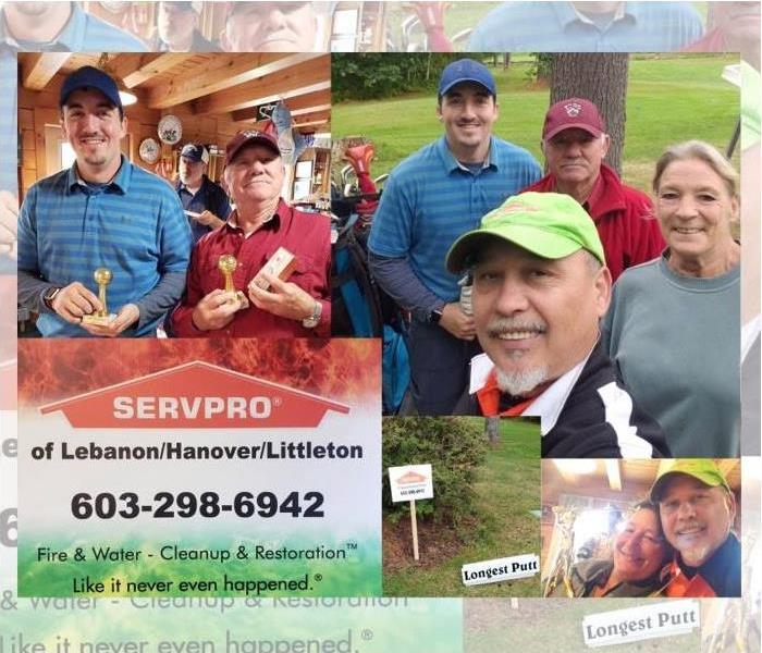 compilation photo of people at golf event