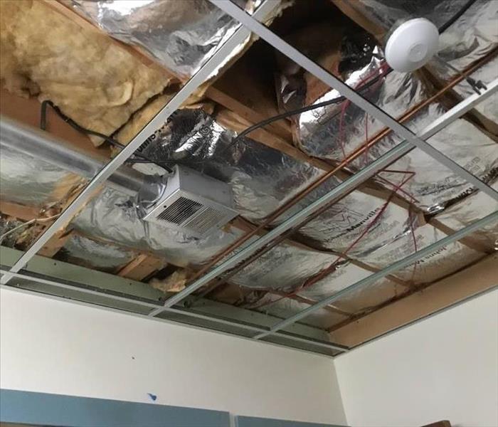 image of duct work in ceiling